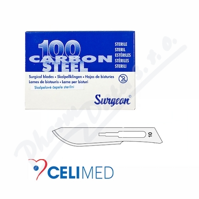 Čepelky skalp.SURGEON č.10 steril.100ks