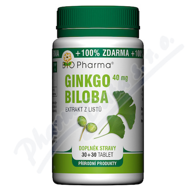 Ginkgo Biloba 40mg tbl.30+30 Bio-pharma