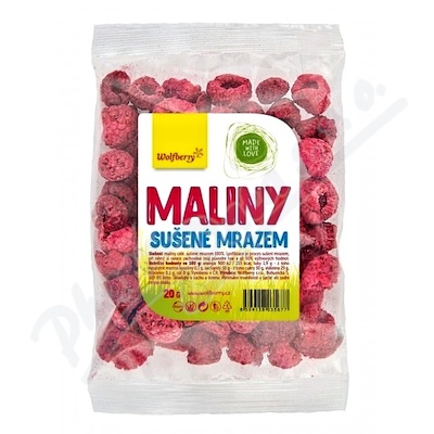 Maliny lyofilizované 20 g Wolfberry