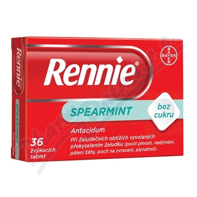 Rennie Spearmint bez cukru 680mg/80mg tbl.mnd.36