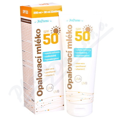 MedPharma Opalovací mléko SPF50 200ml+30ml ZDARMA