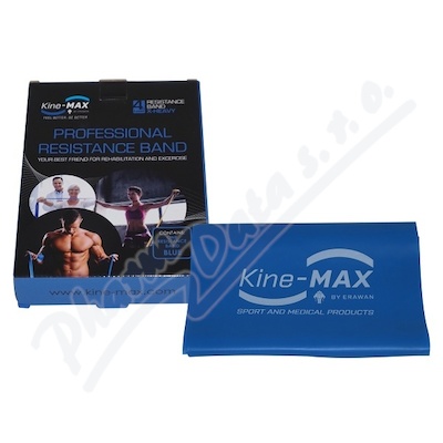 KineMAX Resistance band Posilovací guma modrá 2m