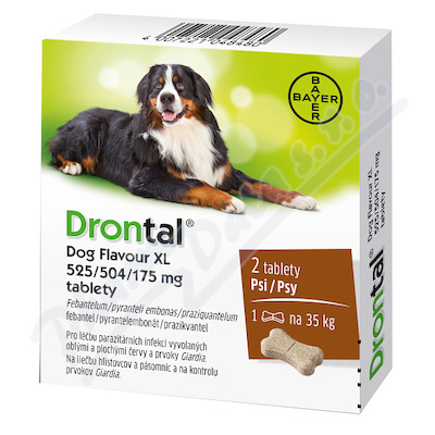 Drontal Dog Flavour XL 525/504/175mg tbl.2