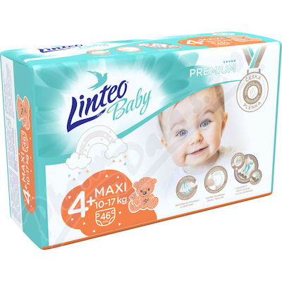 Dětské plen.LINTEO BABY PREMIUM MAXI+ 10-17kg 46ks