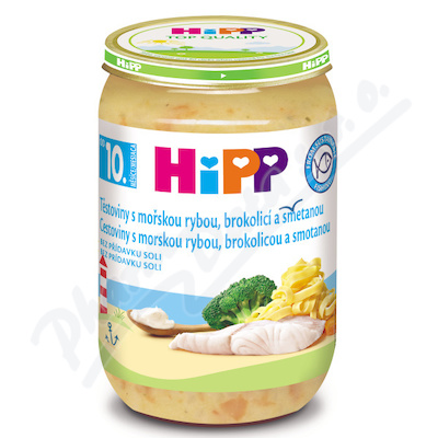 HiPP JUNIOR Těstoviny s rybou brokolicí a sme.220g