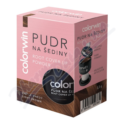 Colorwin pudr na šediny světle hnědý 3.2g