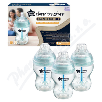 Tommee Tippee Nat.Start Lahev pomalá 260ml 0m+3ks