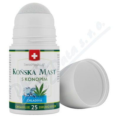 Koňská mast s konopím chladivá Roll on 90ml