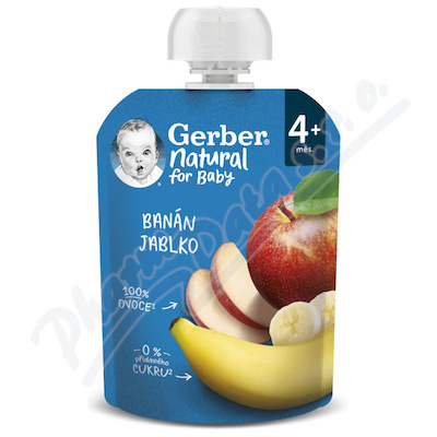 Gerber Natural kapsička banán/jablko 90g 4M