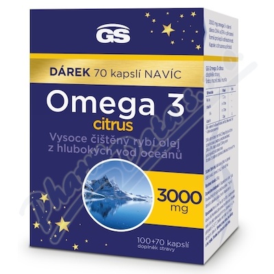 GS Omega 3 citrus cps.100+70 dárek 2023