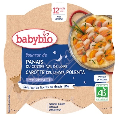 BABYBIO večer.menu pastin-mrkev-polenta 12m+ 230g