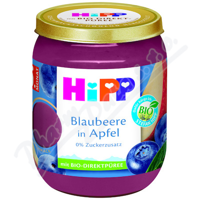 HiPP Jablka s borůvkami BIO 4/6m 160g