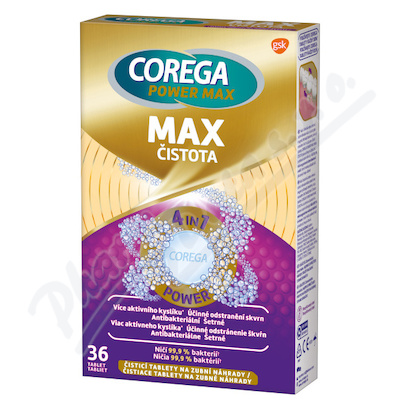 Corega Power Max Max Čistota čistící tablety 36ks