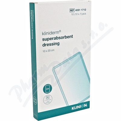 Superabsorpční obvaz Kliniderm 10x20cm 10ks