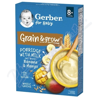 Gerber Mléč.kaše pšen.-oves.mango a banán 200g 8M