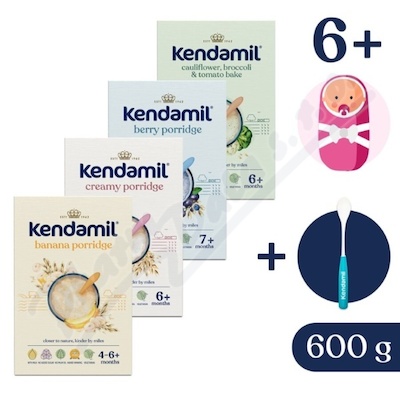 Kendamil variace mléčných kaší 4x150g+dárek