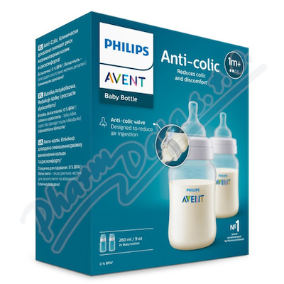 Philips AVENT Láhev Anti-colic 2x260ml 1m+