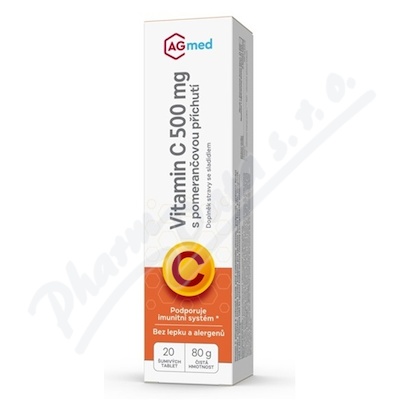 Vitamin C 500mg pomeranč tbl.eff.20 AGmed