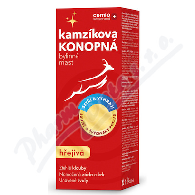 Cemio Kamzíkova konopná mast hřejivá 200ml dárek