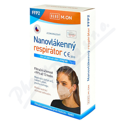 NANO M.ON nanovlákenný respirátor FFP2 tělový 10ks