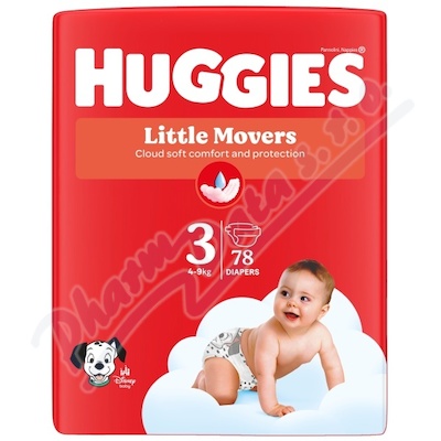 HUGGIES Dětské plenky Little Movers 3 velikost 4-9 kg 78 kusů