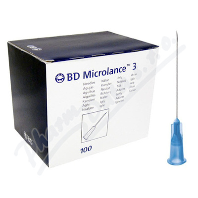 BD Microlance 3 inj.jehla 23G 0.6x40mm modrá 100ks