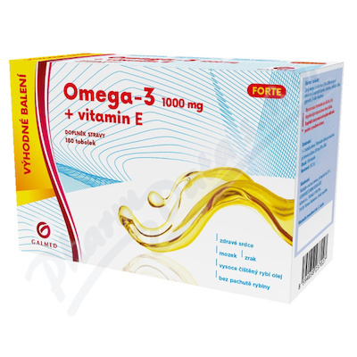 Omega-3 forte 1000mg+vitamin E tob.180 Galmed