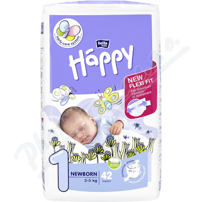 Happy Newborn dětské pleny 2-5kg 42ks