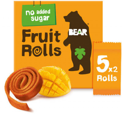 GRIZLY BEAR Fruit Rolls mango ovocné rolované plátky 5x20 g