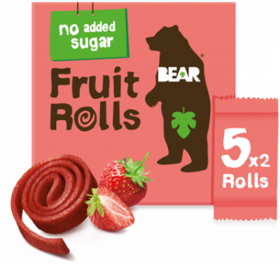 GRIZLY BEAR Fruit Rolls jahoda ovocné rolované plátky 5x20 g