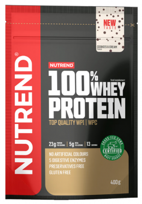 NUTREND 100% Whey Protein Cookies & cream 400 g