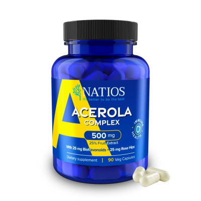 NATIOS Acerola Complex 500 mg 90 veganských kapslí