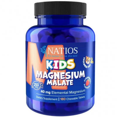 Natios Kids magnesium Malate, 250mg, 180 tbl. cucací tabletky