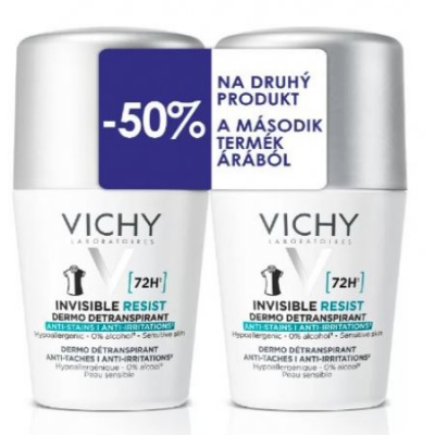 VICHY INVISIBLE Resist 72H Antiperspirant 2x50ml