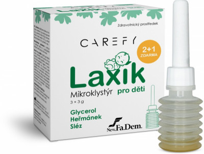 CAREFY Laxík mikroklystýr pro děti 3x3g