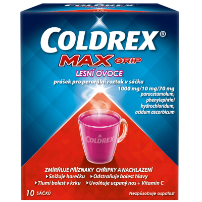 Coldrex MAXGrip Lesní ovoce 1000/10/70mg scc.10 II