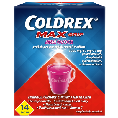 Coldrex MAXGrip Lesní ovoce 1000/10/70mg scc.14 II