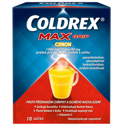 Coldrex MAXGrip Citron 1000mg/10mg/40mg scc.10 II