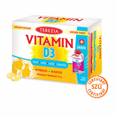 TEREZIA Vitamín D3 1000 IU tob.90+D3 400 IU 10ml