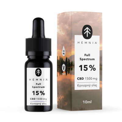 Hemnia CBD Konopný olej 15% 1500mg 10ml