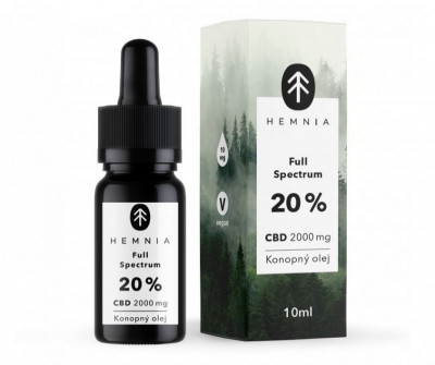 Hemnia CBD Konopný olej 20% 2000mg 10ml