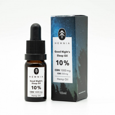 Hemnia Good Sleep Konopný olej 10% 1000mg CBN 10ml