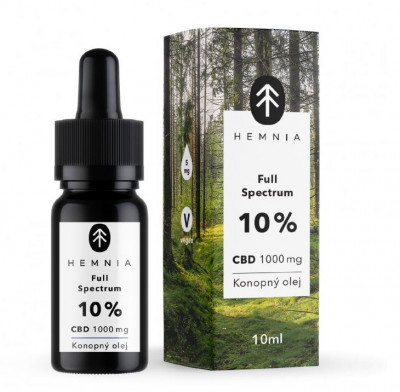 Hemnia CBD Konopný olej 10% 1000mg 10ml