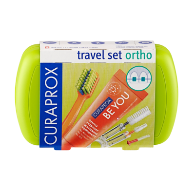 CURAPROX Travel set ORTHO zelený