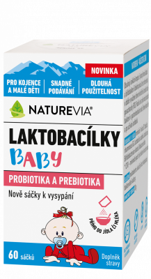 Levně NatureVia Laktobacílky baby 60 sáčků