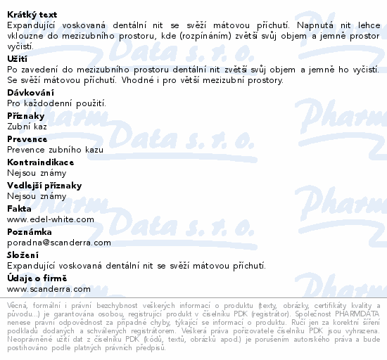 EDEL+WHITE dentální nit expandující 25m