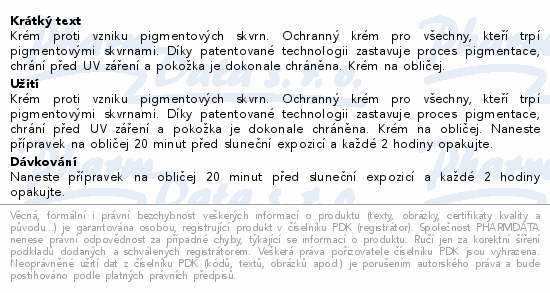 INSTITUT ESTHEDERM PHOTO REVERSE Ochranný rozjasňující krém proti pigmentovým skvrnám SPF 50+ 50 ml