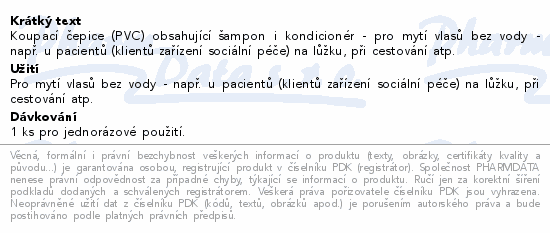 ABENA Čepice se šamponem a kondicionérem