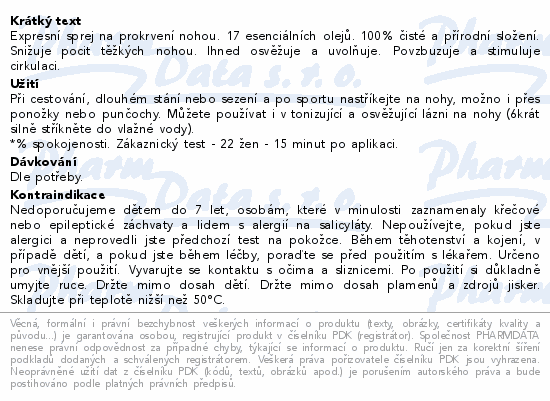 PURESSENTIEL Sprej na oteklé nohy 100ml