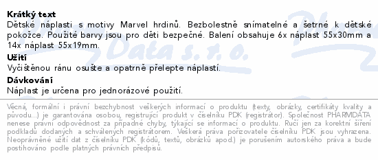 Hansaplast Kids Marvel náplast 20ks